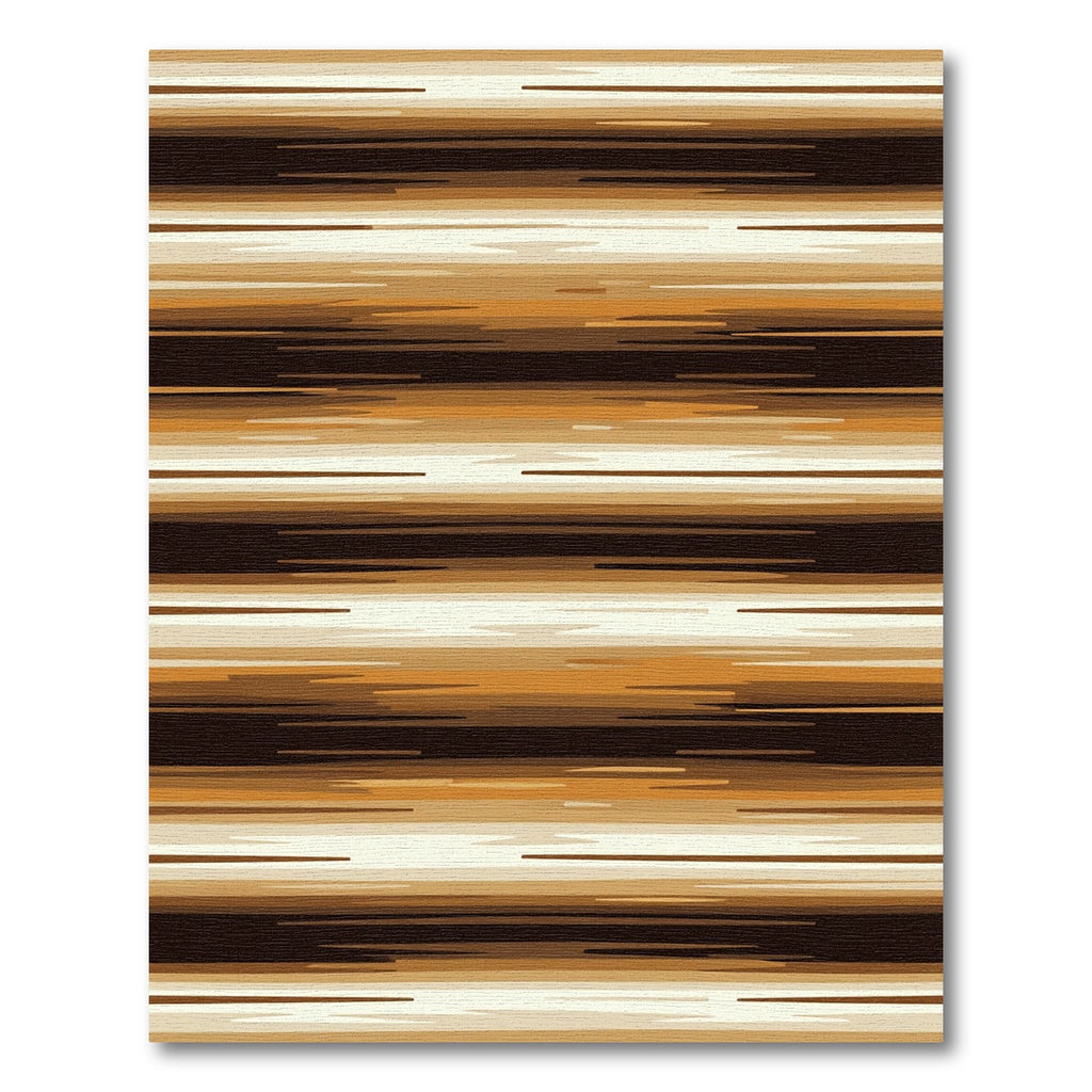 Rich Earth Tone Horizontal Stroke Rug