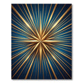Radiant Golden Starburst Navy Rug