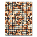 Terracotta And Cream Stained Glass Rug