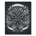Monochromatic Gothic Star Ornate Scroll Rug