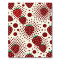 Red Strawberry Polka Dot Fruits Rug