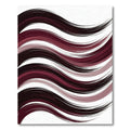 Modern Abstract Burgundy Swirl Rug
