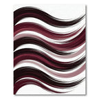 Modern Abstract Burgundy Swirl Rug