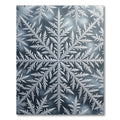 Icy Silver Geometric Snowflake Fractal Rug