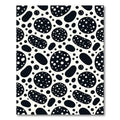 Black White Polka Dot Organic Shapes Rug