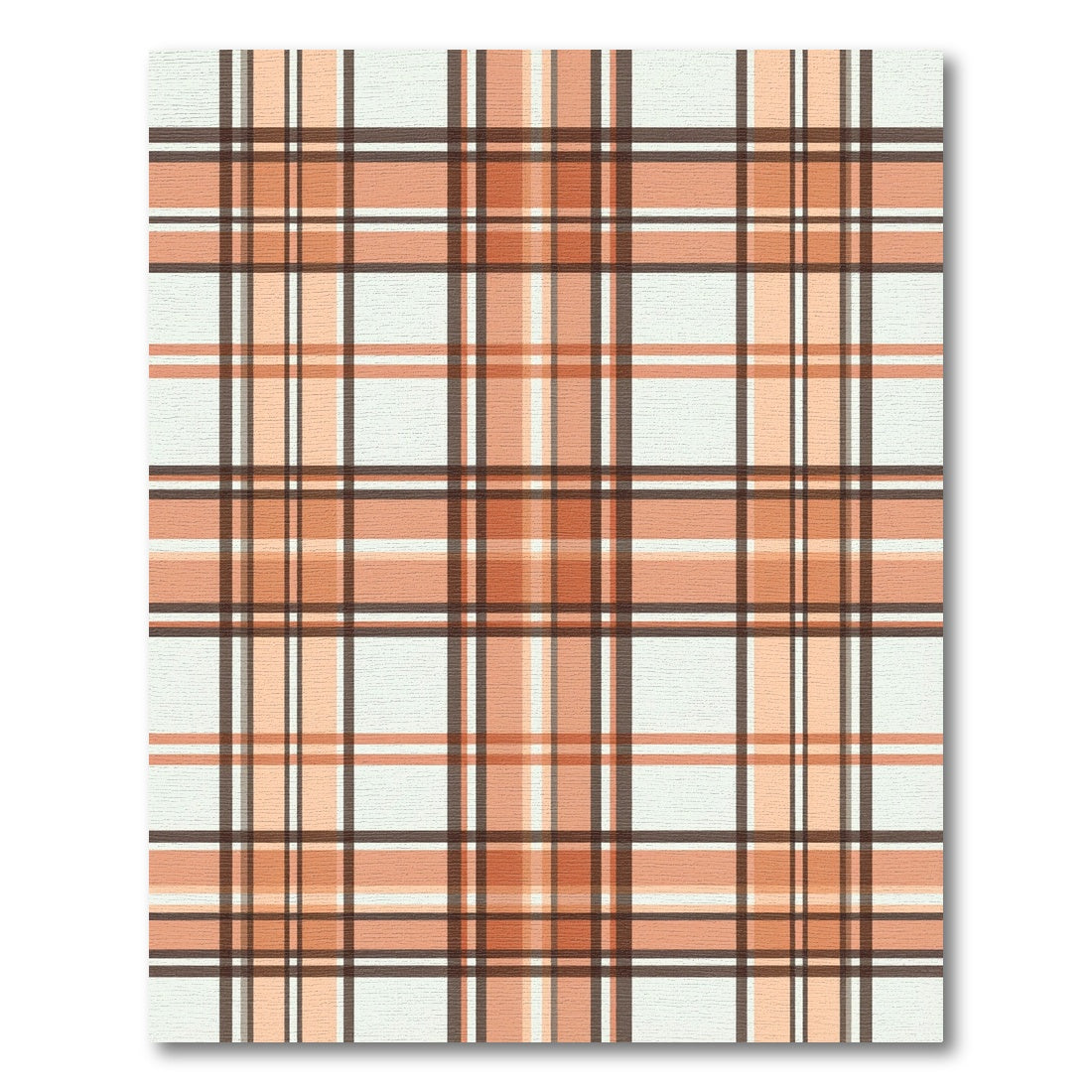 Warm Orange Brown Tartan Crossing Rug