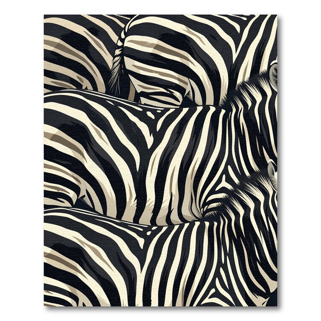 Wild Black Cream Zebra Texture Rug