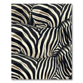 Wild Black Cream Zebra Texture Rug