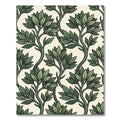 Elegant Forest Green Botanical Foliage Rug