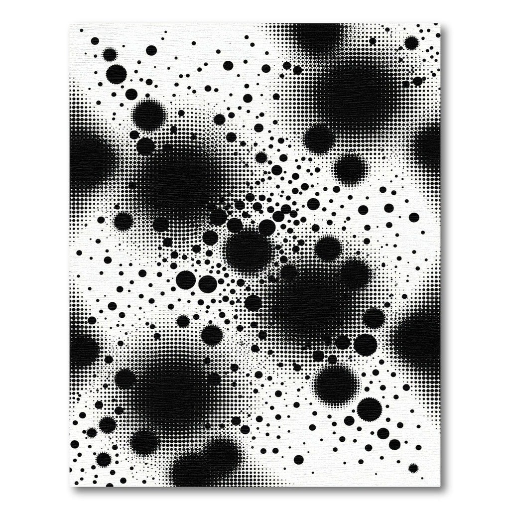 Monochromatic Varied Dot Concentric Circles Rug