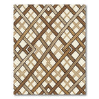 Earthy Toned Geometric Intersecting Lattice Rug