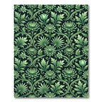 Lush Green Floral Vine Rug