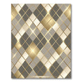 Golden Diamond Geometric Luster Rug