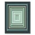 Cool Tones Layered Square Gradient Rug