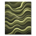 Olive Green Layered Stripe Rug