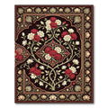 Rich Red White Rose Garden Garland Rug