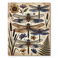 Vintage Dragonfly Botanical Study Rug