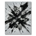 Monochromatic Black Ink Splash Abstract Rug