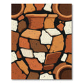 Earthy Terracotta Mosaic Fragment Rug