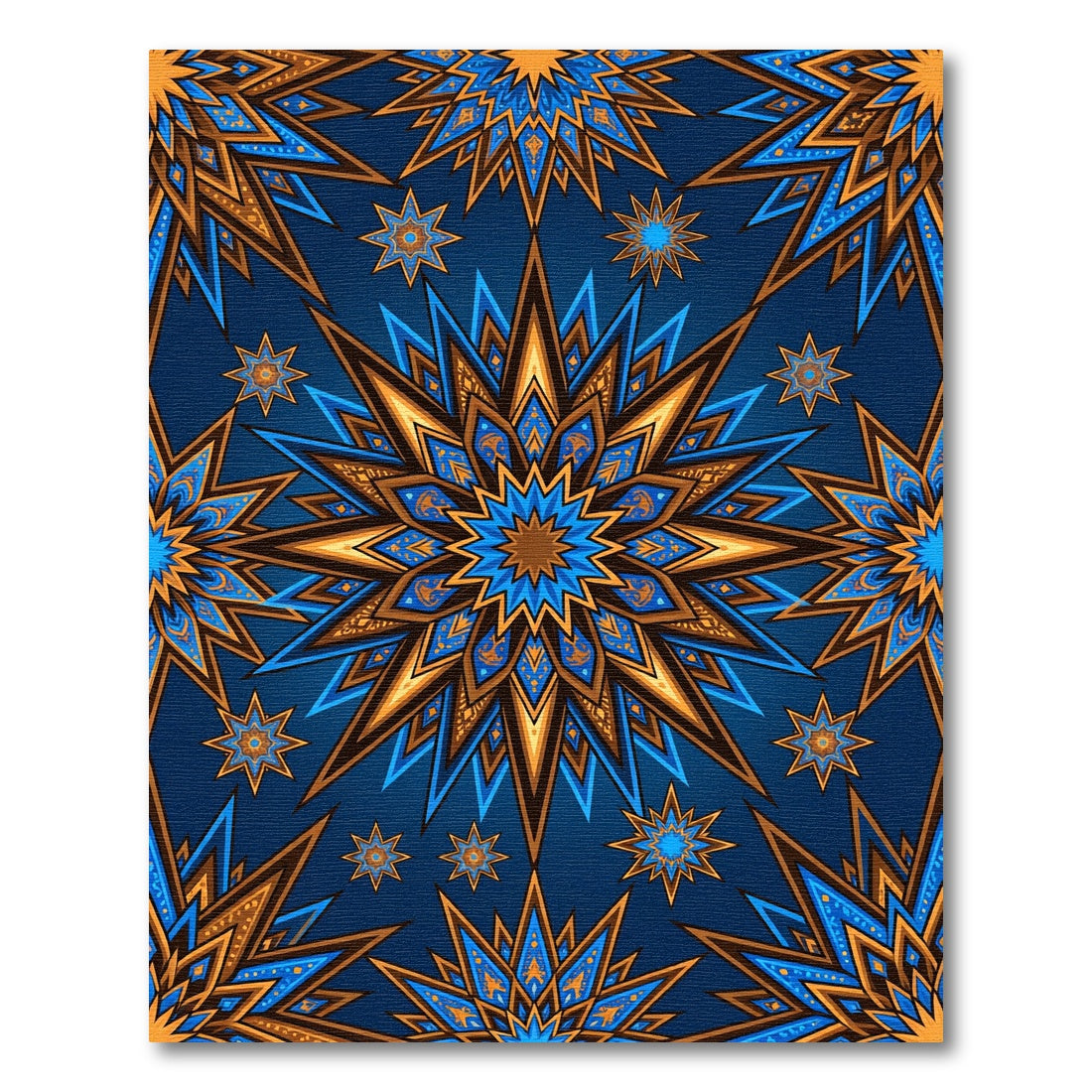 Celestial Navy Golden Starburst Luminary Rug