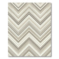 Neutral Taupe Chevron Zigzag Stripe Rug