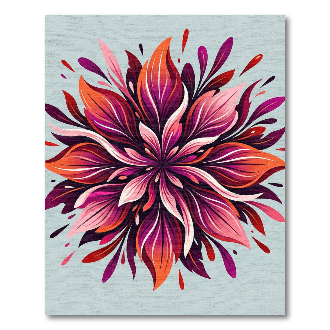 Vibrant Radiant Sunset Petal Mandala Rug