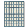 Geometric Blue Gridded Window Pane Rug