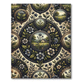 Vintage Farmhouse Floral Landscape Frames Rug