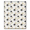 Festive Black Tree Gold Star Scatter Rug