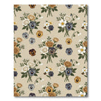 Vintage Rose and Pansy Garden Arrangement Rug