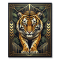 Golden Tiger Art Deco Jungle Rug
