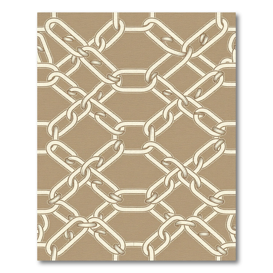 Classic Gold Interlocking Chain Link Rug