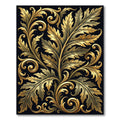 Elegant Golden Acanthus Foliage Scrollwork Rug