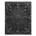 Luxurious Silver Ornate Filigree Medallion Rug