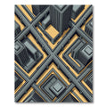 Isometric Gray Futuristic Urban Street Grid Rug