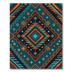 Geometric Southwest Tribal Diamond Medallion Rug