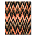 Fiery Orange Brown Zigzag Chevron Rug