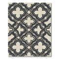 Monochrome Quatrefoil Interlocking Geometric Tile Rug