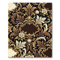 Opulent Gold Baroque Floral Scroll Rug