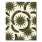 Olive Geometric Star Arch Rug