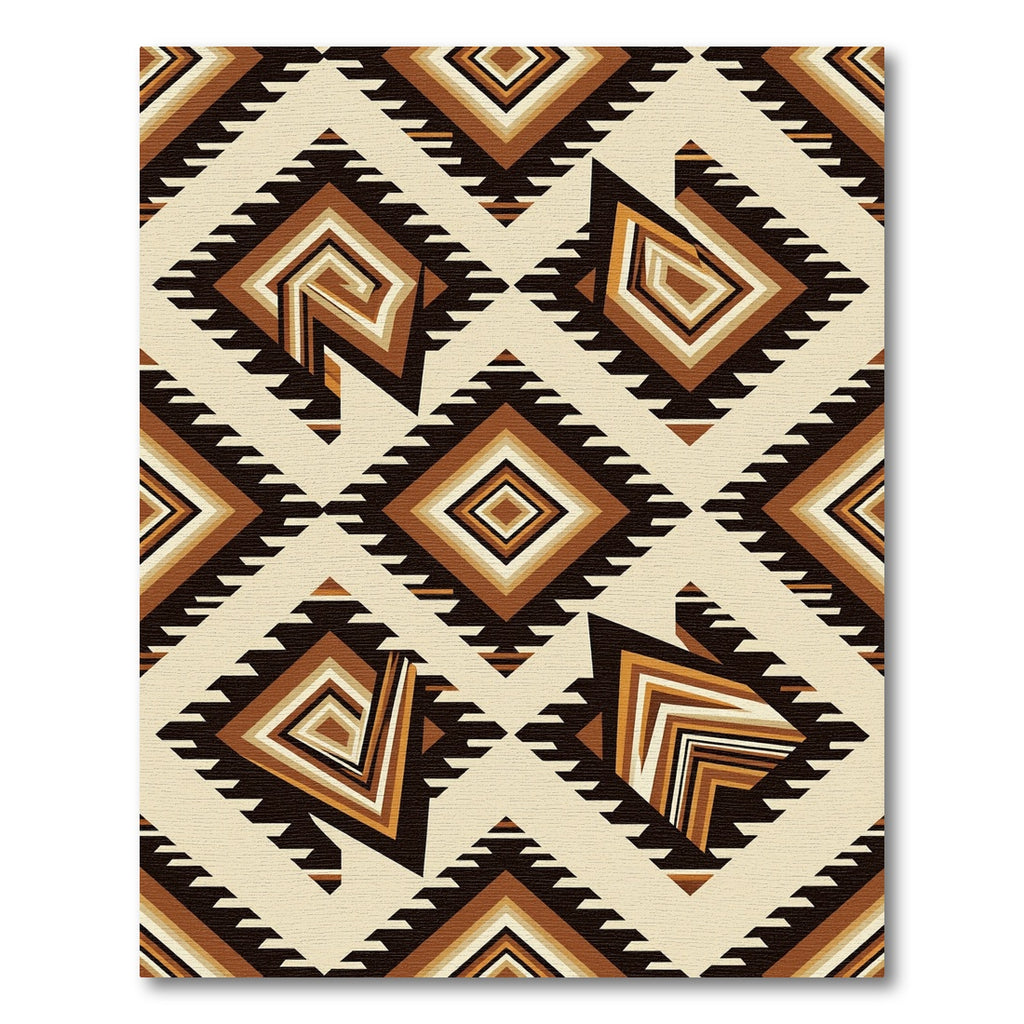 Earthy Diamond Southwest Composition Rug