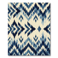 Indigo Blue Tie Dye Chevron Rug