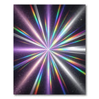 Radiant Rainbow Prism Light Energy Starburst Rug