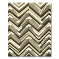 Geometric Staircase Illusion Khaki Rug