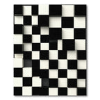 Trio Dimensional Chessboard Effect Rug