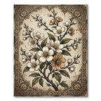 Vintage Cream Cherry Blossom Branch Rug