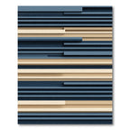 Indigo Tan Horizontal Layered Rug
