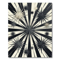 Monochrome Radiant Starburst Geometric Rug