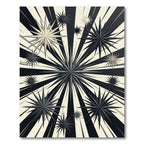 Monochrome Radiant Starburst Geometric Rug