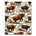 Vintage Lasso Running Bull Earthy Rug